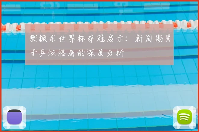 樊振东世界杯夺冠启示：新周期男子乒坛格局的深度分析